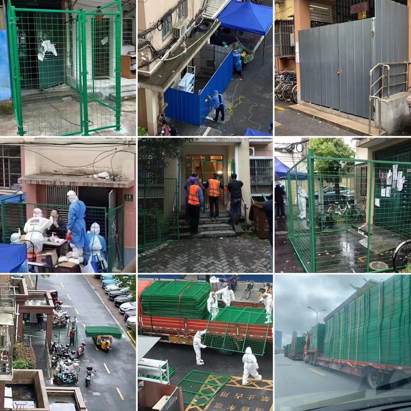 fascinating photos - Shanghai’s residents have endured an extreme COVID lockdown since the end of March — and metal fencing is being installed to keep people inside their homes.