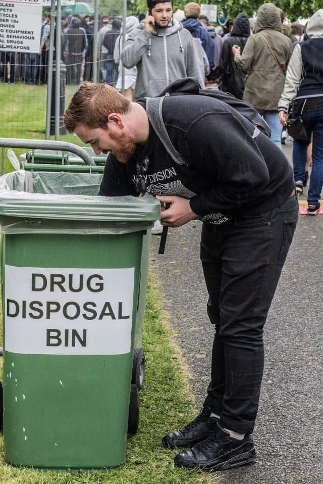 Trashy People - drug disposal bin - Glass