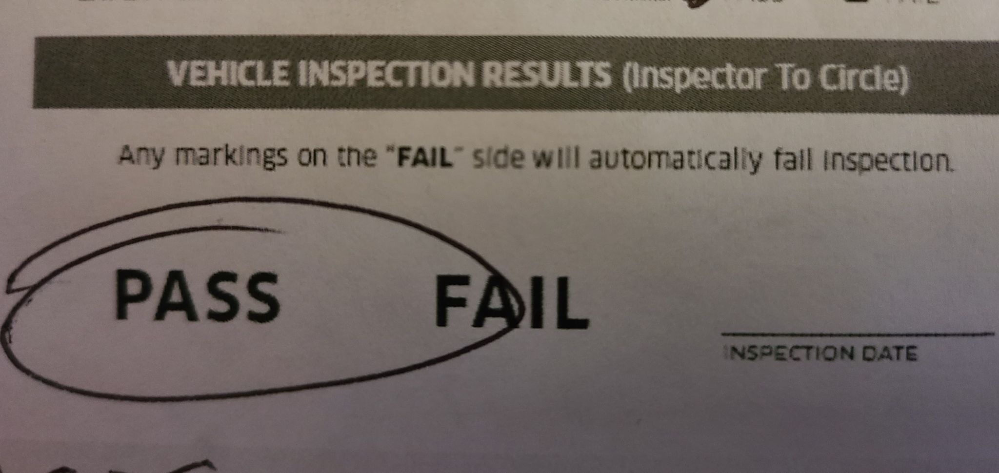 Failed my Uber inspection because the Jiffy Lube mechanic can't draw circles...