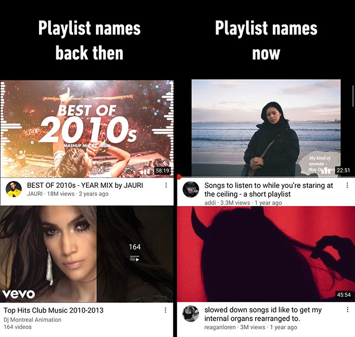 Can't argue with these - Playlist names Playlist names back then now Best Of Mashup Mu Sauri Best Of 2010s Year Mix