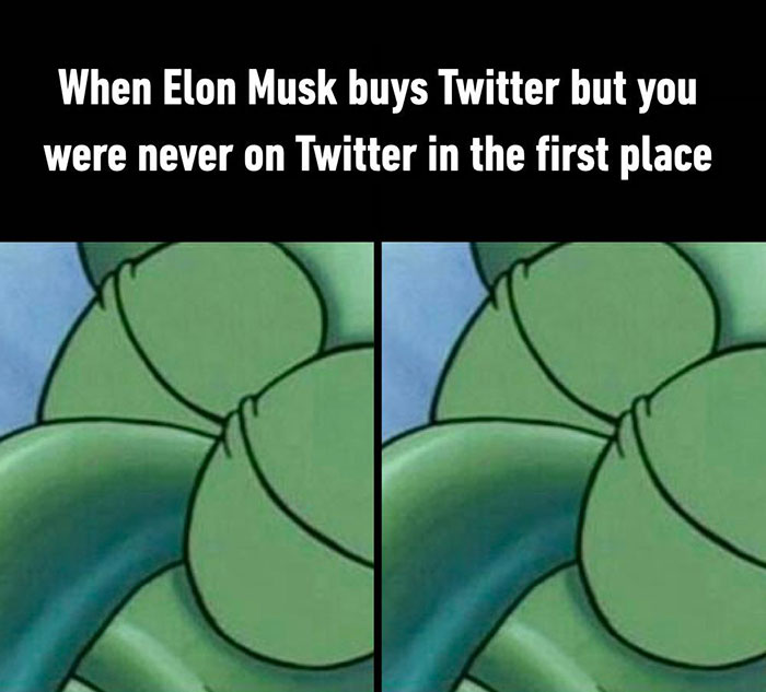 Can't argue with these - When Elon Musk buys Twitter but you were never on Twitter in the first place