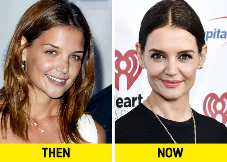 Famous Actresses - beauty - pita 8 eart Then Now Katie Holmes