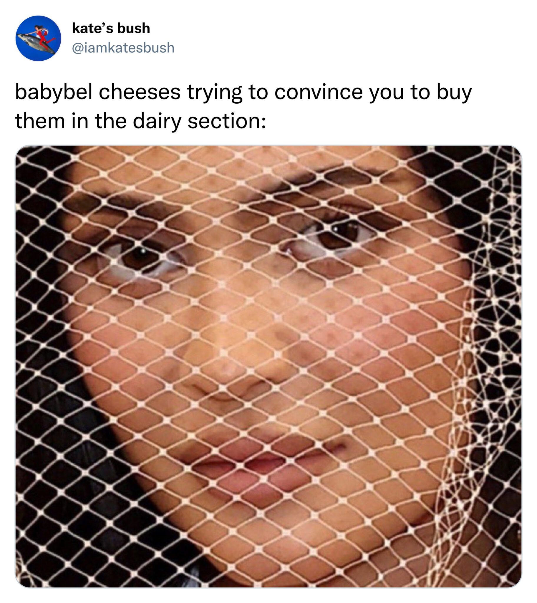 funny tweets --  kylie jenner met gala 2022 - kate's bush babybel cheeses trying to convince you to buy them in the dairy section
