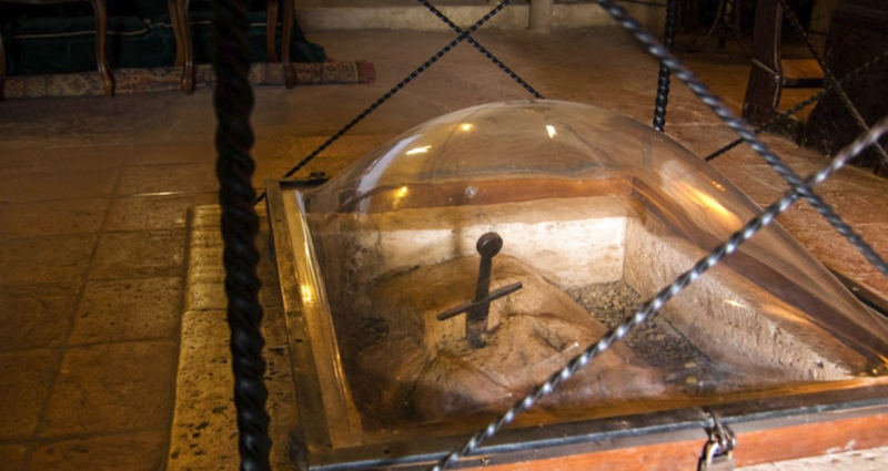 fascinating photos - montesiepi chapel sword in the stone