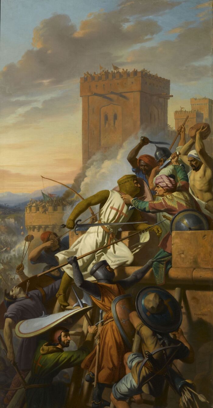 Cannibalism at Ma'arrat al-Nu'man.

In 1098 crusaders occupied the city, massacred 8000 people and then ate their dead bodies.

It is well documented in christian sources because they were not ashamed of what they did.