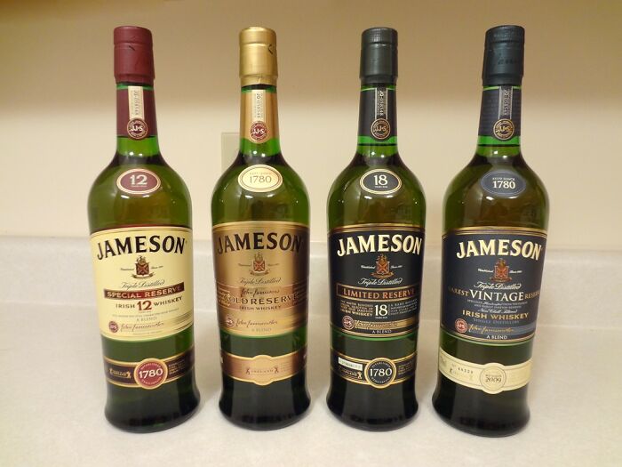 wtf history - Jurg 5 50 $ 12 1780 18 1780 Jameson Jameso Jameson Jameson Special Reserve Irish 12 Whiskey w Ove Irish Whiskey Finland Limited Resery Rest Fold Farah Vintages 18 Irish Whiskey . Alle Aslino 1789 . 1780