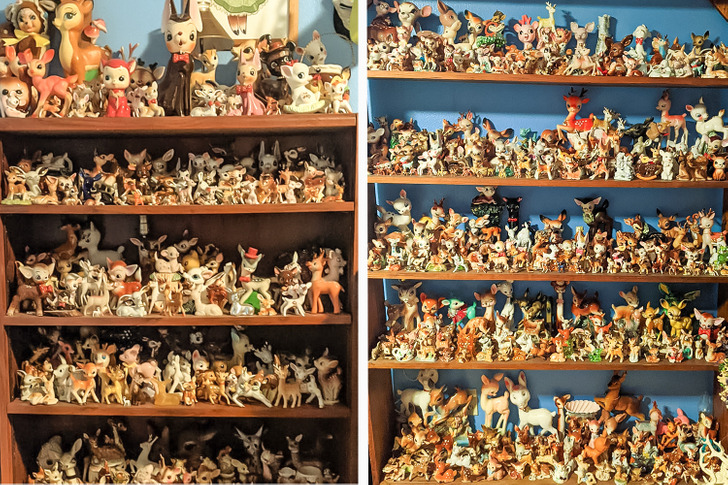 “My vintage deer collection!”