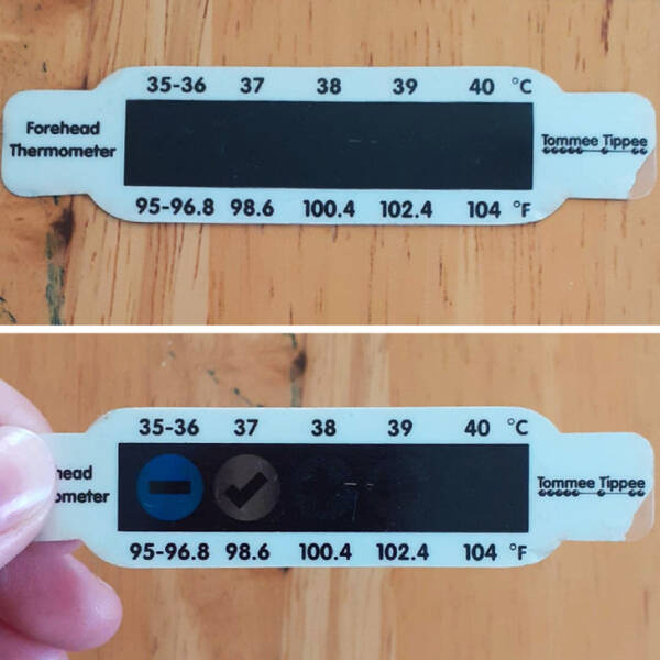 measuring instrument - 3536 37 38 39 40 C Forehead Thermometer Tommee Tippee 9596.8 98.6 100.4 102.4 104 F 3536 37 38 39 40 C head ometer Tommee Tippee 9596.8 98.6 100.4 100.4 102.4 104 F