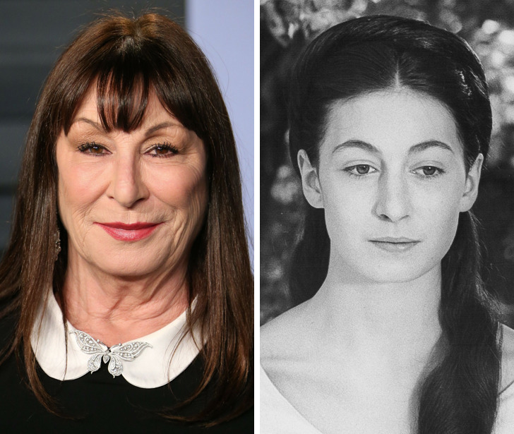 celebs then and now - Anjelica Huston