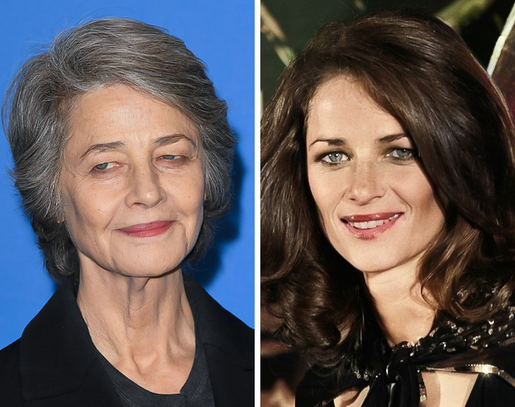 celebs then and now - Charlotte Rampling