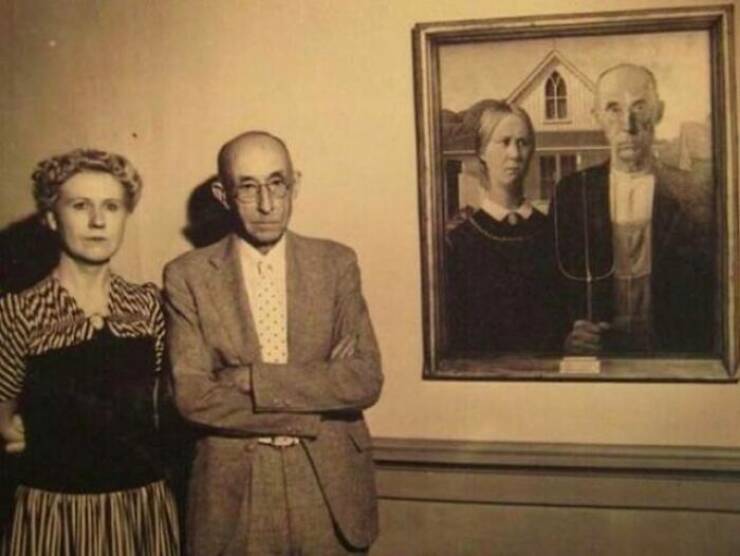 historical photos - american gothic models