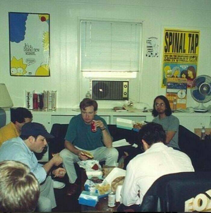 historical photos - simpsons writing room