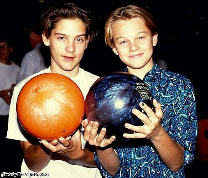 historical photos - tobey maguire and leonardo dicaprio - Isbn Photo by Martha Noble Globe