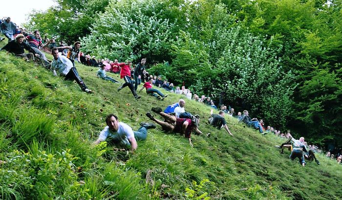 United Kingdom. I don't believe any other countries have the annual 'chasing cheese down a hill' competitions.