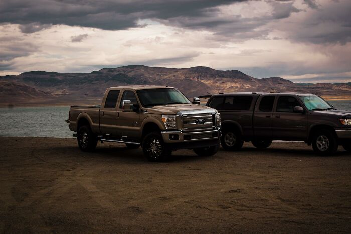 USA. Full-size pickup trucks. Also, full-size lifted pickup trucks.