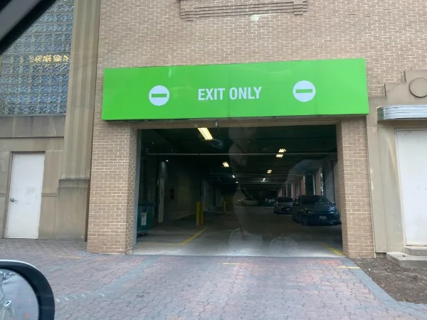 terrible designs - parking - Exit Only