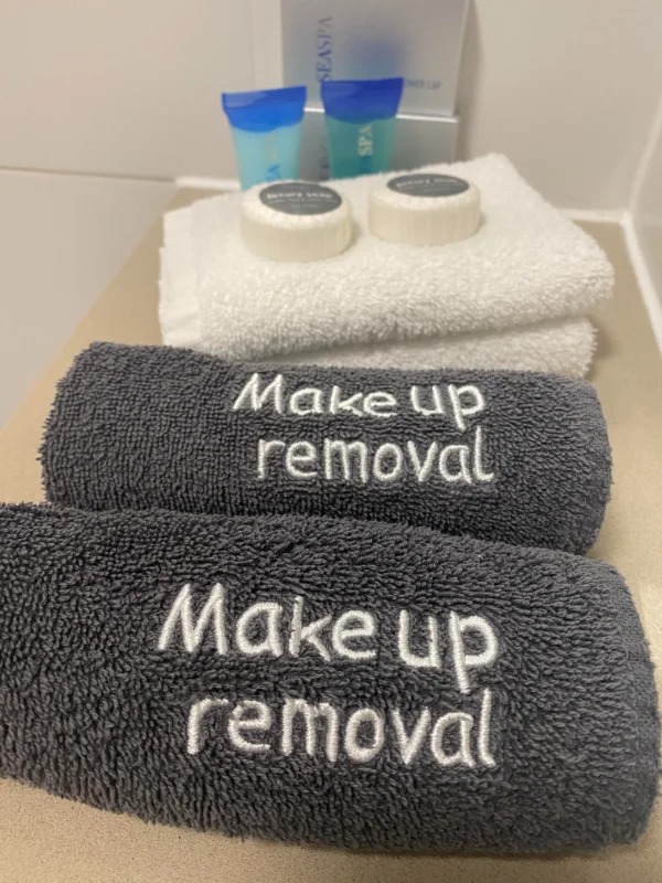 “Our hotel has face towels specifically for make up removal.”