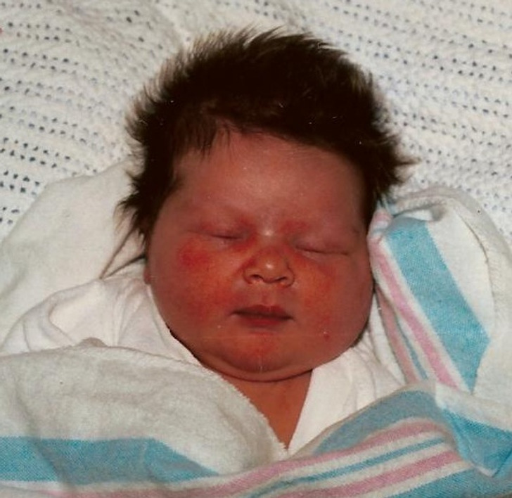“I was born with hair.”