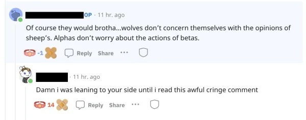 Internet Tough Guys - Of course they would brotha...wolves don't concern themselves with the opinions of sheep's. Alphas don't worry about the actions of betas.