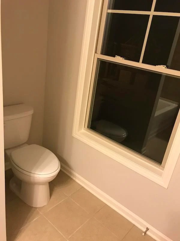 home disasters - toilet next to window