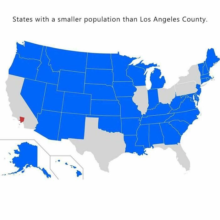 fascinating things found - states with a smaller population than la county - States with a smaller population than Los Angeles County.
