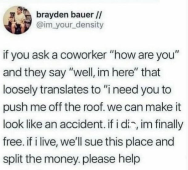 Oddly Specific - if you ask a coworker