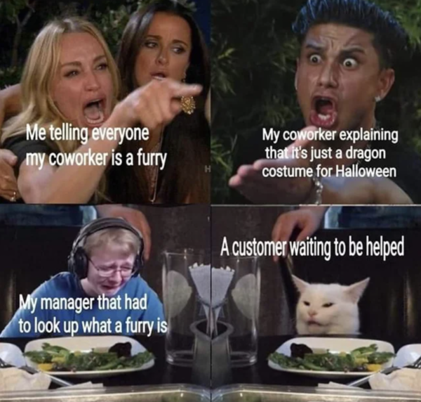 Oddly Specific - hunger games memes - Me telling everyone my coworker is a furry My manager that had to look up what a furry is