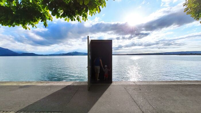 Entrance Of An Underwater Observatory In Lake Zug (Switzerland). I Took The Photo At The Weekend, Reminds Me The Truman Show