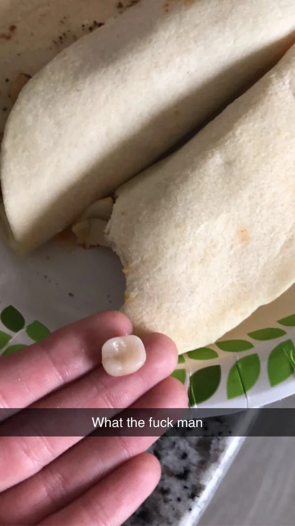 “Made a soft taco to prevent my tooth/crown from coming out when I felt it loosen. Did the opposite..”