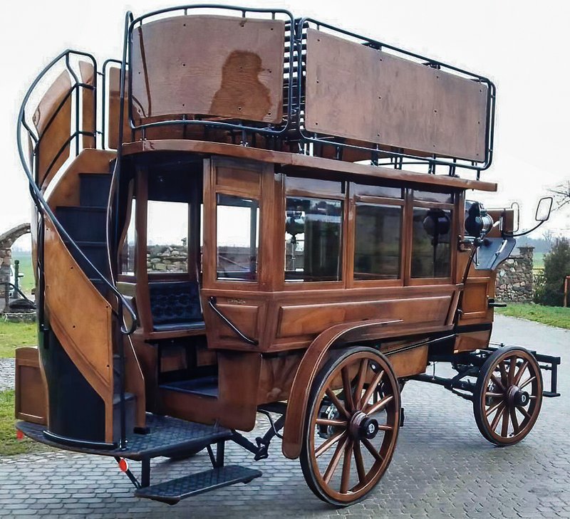 A horse-drawn bus from the 1890s