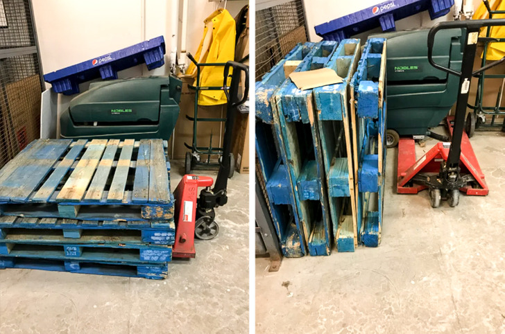 “The way I stacked pallets for maneuverability purposes vs how my boss thinks they should be to ’save space’”