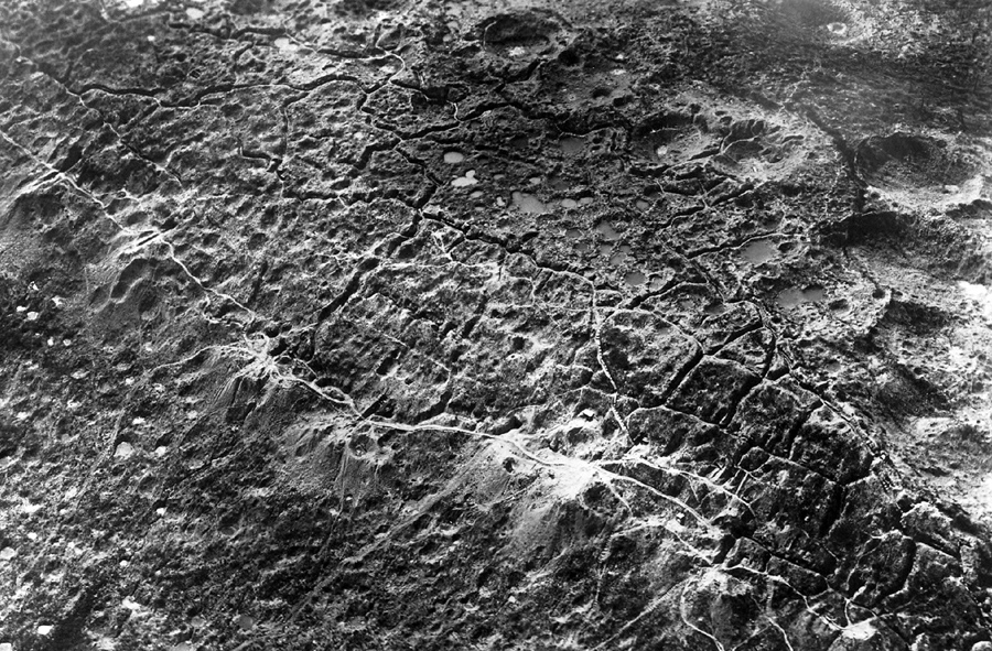 world war 1 photos - aerial photo of western front