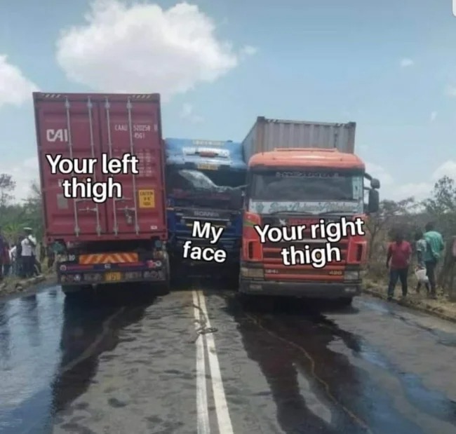 sex memes - left thigh right thigh my face - Caku S Cai 861 Your left thigh My face Your right thigh