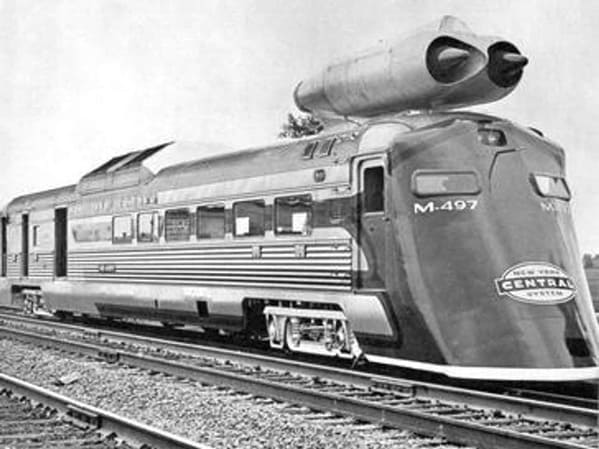 pictures from history - The M-497 ‘Black Beetle’ Jet-Powered Train, Which Set The Still-Standing US Rail Speed Record, 1966