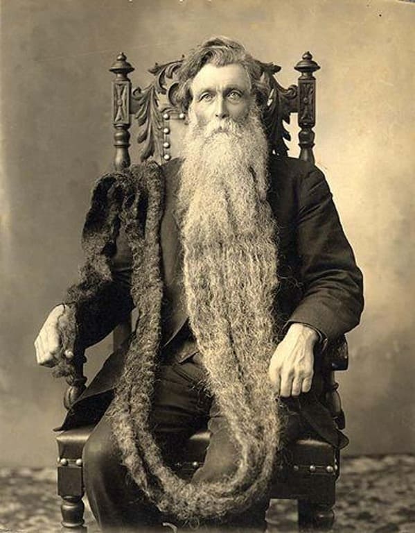 pictures from history - Hans Langseth, Once The Man With The World’s Longest Beard, Circa 1912
