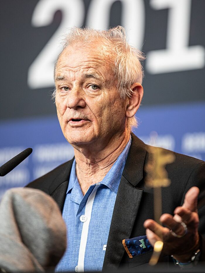 Bill Murray.

He beat his ex wife up and threatened to have her killed. He's no different than Chris Brown.