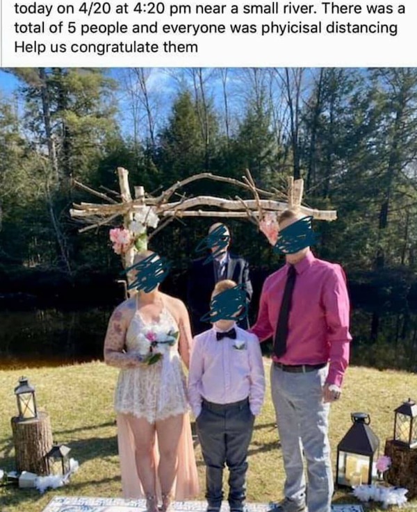 23 People Having Some Real Trashy Wedding.