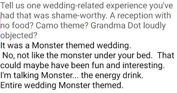 23 People Having Some Real Trashy Wedding.