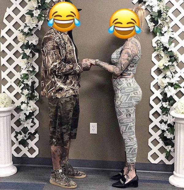 23 People Having Some Real Trashy Wedding.