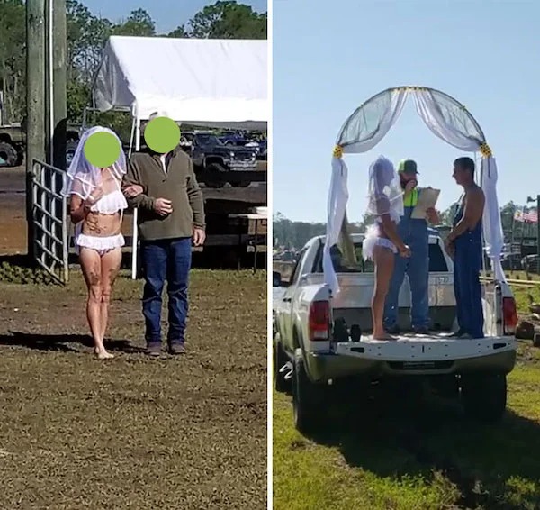 23 People Having Some Real Trashy Wedding.