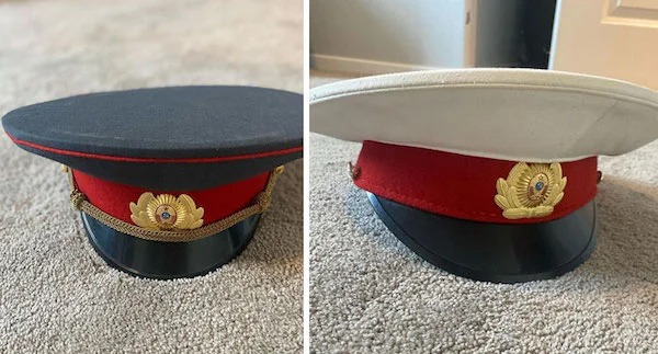 My father found these old USSR military hats that his grandfather gave him when he went to Russia right at the time of the USSR’s collapse.