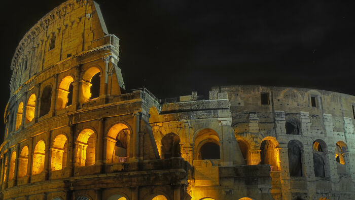 A coworker at the library was asked for aerial photos of the Colosseum in Rome.

Before it was in ruins.