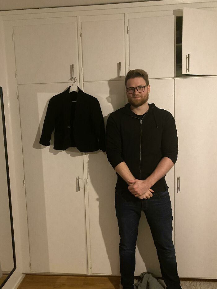 I’ve Accidentally Shrunk My Husband's Jacket. Husband For Scale