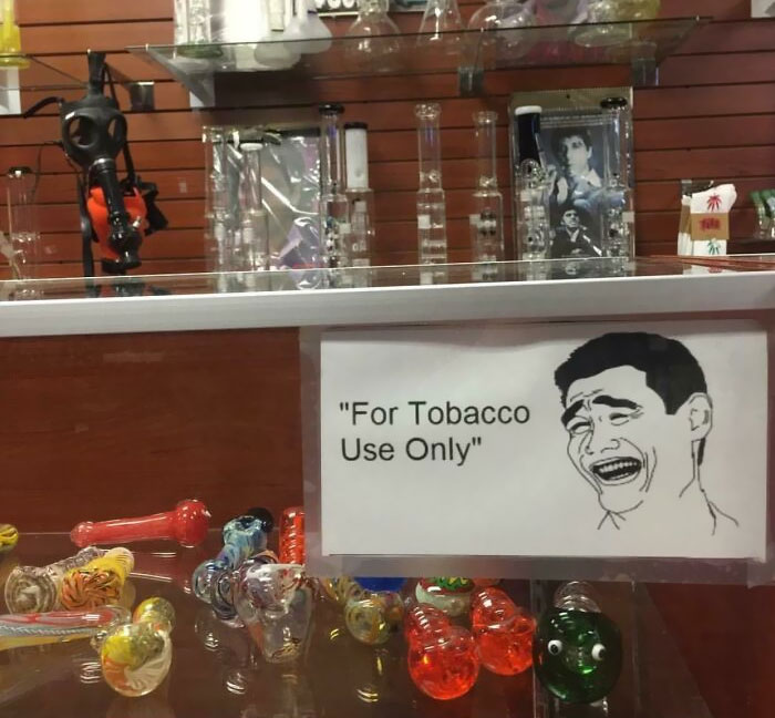 hilarious signs for stupid people - shops funny - "For Tobacco Use Only" 38