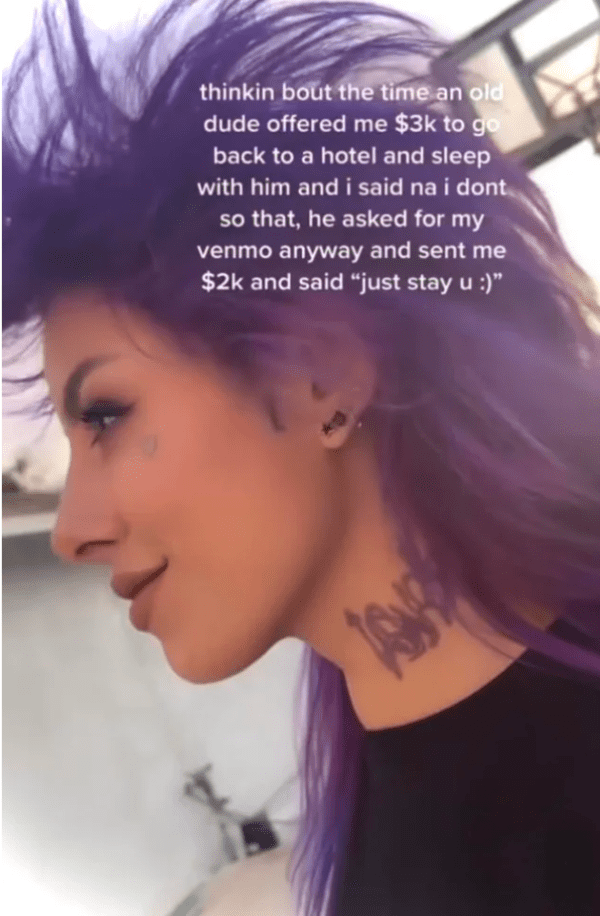 internet liars - black hair - thinkin bout the time an old dude offered me $3k to go back to a hotel and sleep with him and i said na i dont so that, he asked for my venmo anyway and sent me $2k and said "just stay u " 1949