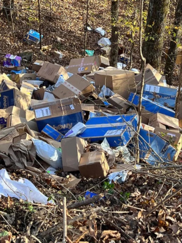 bad days - fedex packages found in ravine - hewy A4