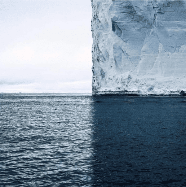 confusing photos - 4 shades of blue in antarctica