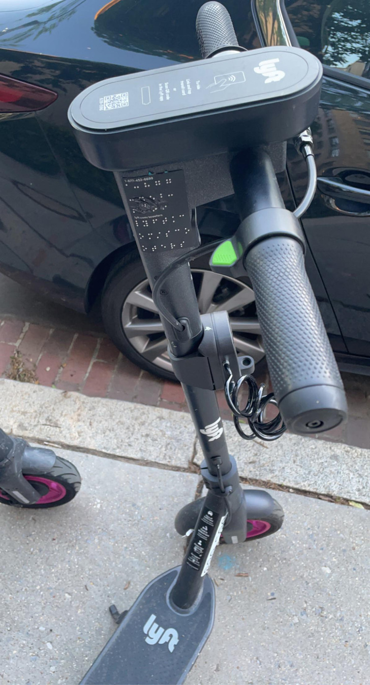 “This e-scooter in DC has braille.”