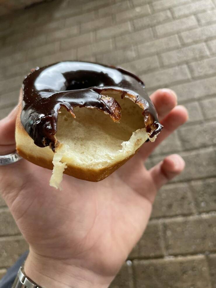 "Love biting into my mostly hollow doughnut."