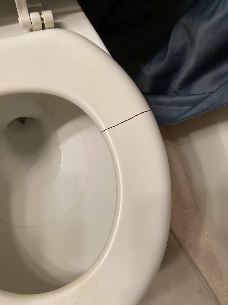 "When you’re rough day includes breaking a toilet seat with your @$$"